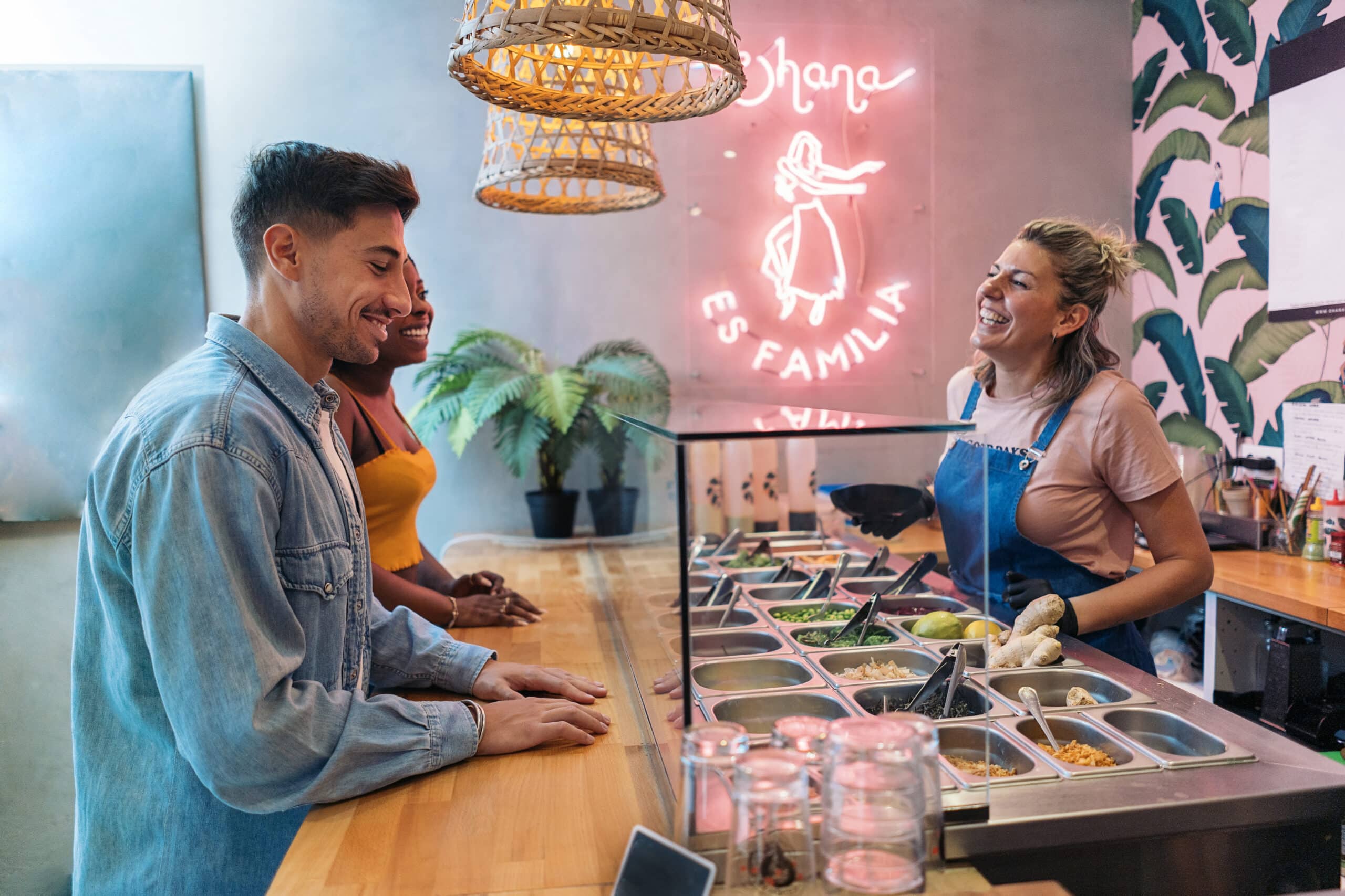 Happy Clients Ordering Poke Bowl